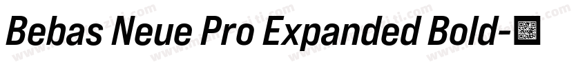 Bebas Neue Pro Expanded Bold字体转换